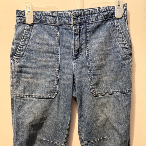 Talbots women’s linen crop straight leg jean size 6p - Picture 5 of 14